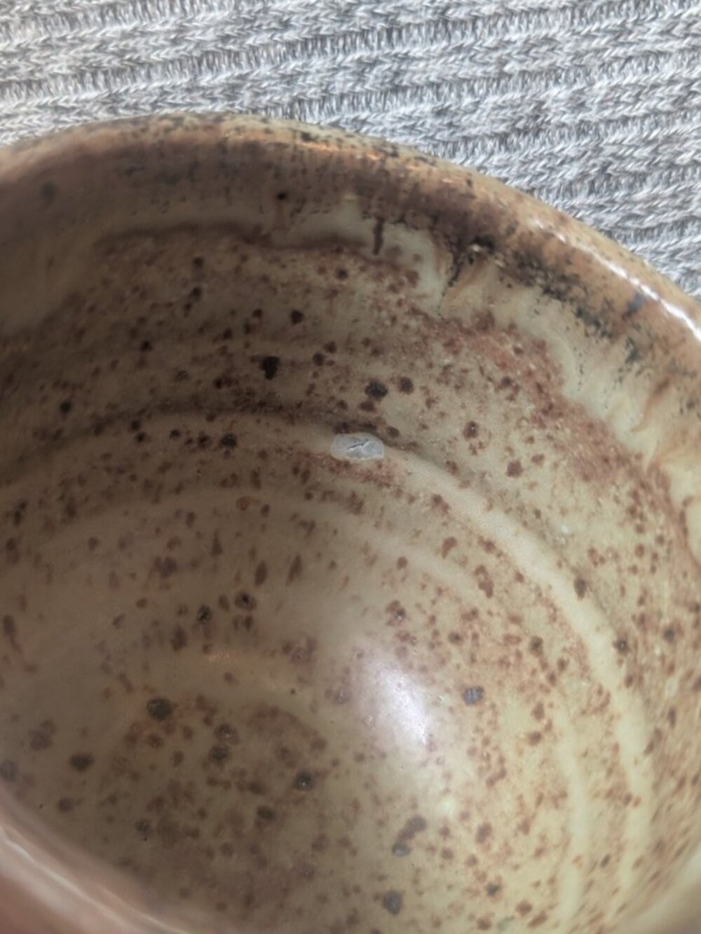 Small Glazed Stoneware Cup/Trinket Bowl in Green and Brown, VGC - Picture 4 of 5